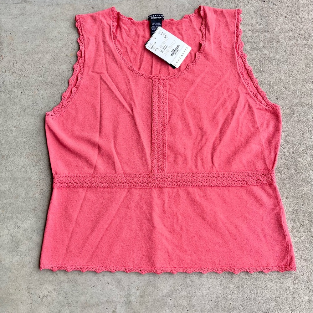 Doncaster Coral Knit Fitted Tank Top